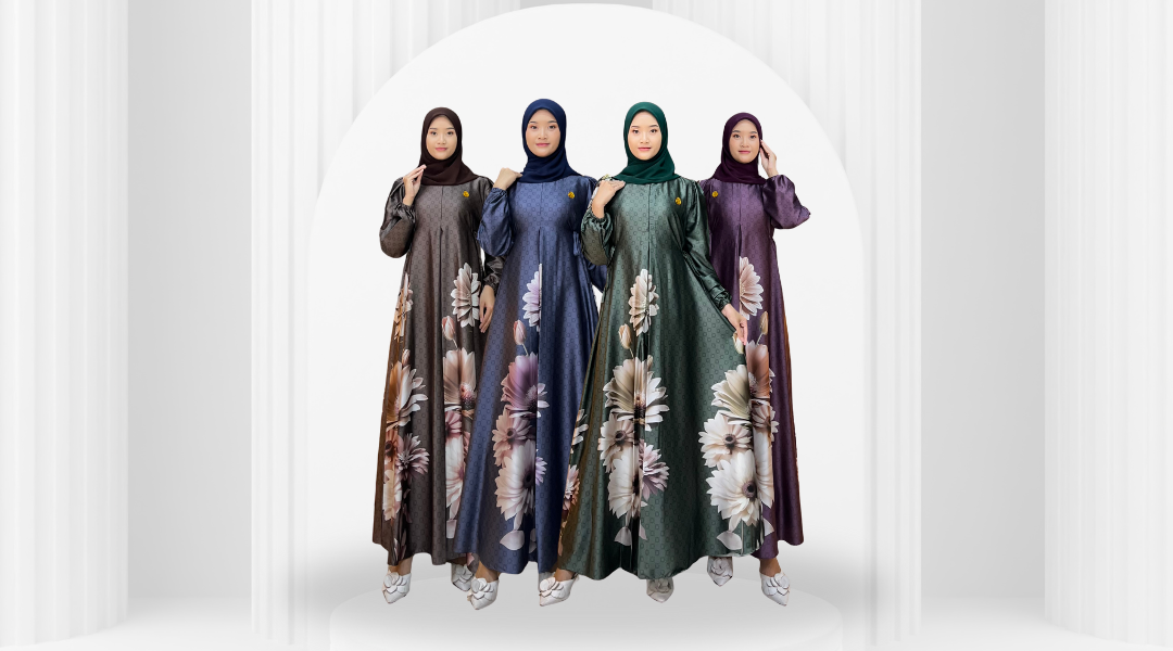Baju Gamis Model Sekarang Dengan Motif Elegan