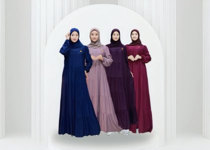 Model Baju Gamis Polos Modern Terbaru