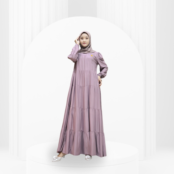 Model Baju Gamis Polos Modern Terbaru