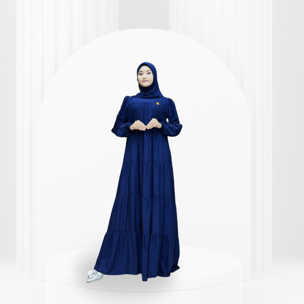 Model Baju Gamis Polos Modern Terbaru