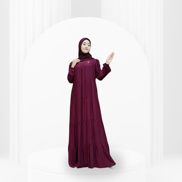 Model Baju Gamis Polos Modern Terbaru