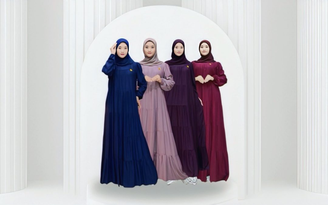 Model Baju Gamis Polos Modern Terbaru