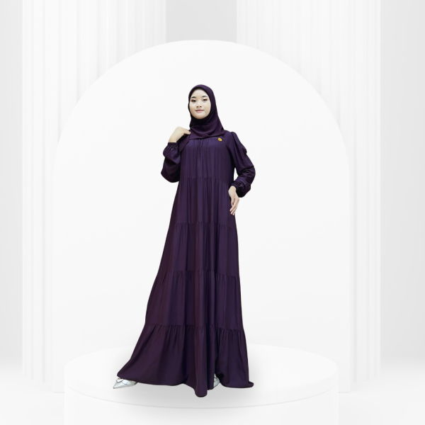 Model Baju Gamis Polos Modern Terbaru