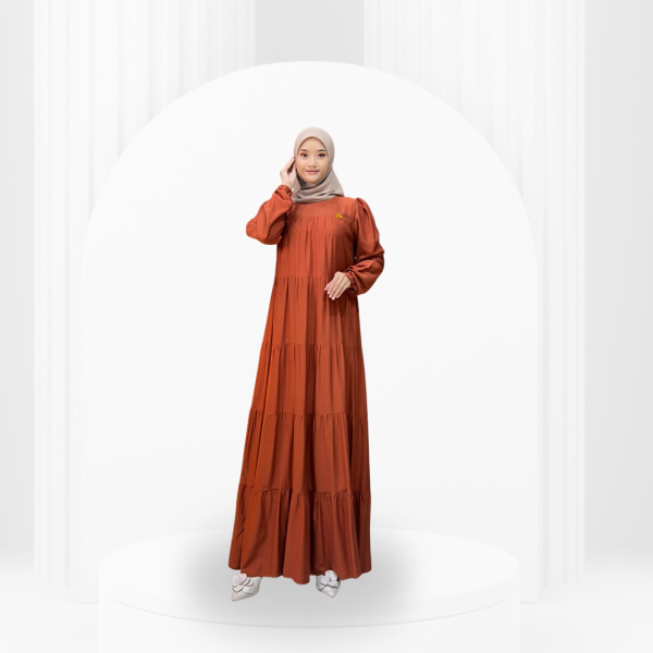 Model Baju Gamis Polos Modern Terbaru